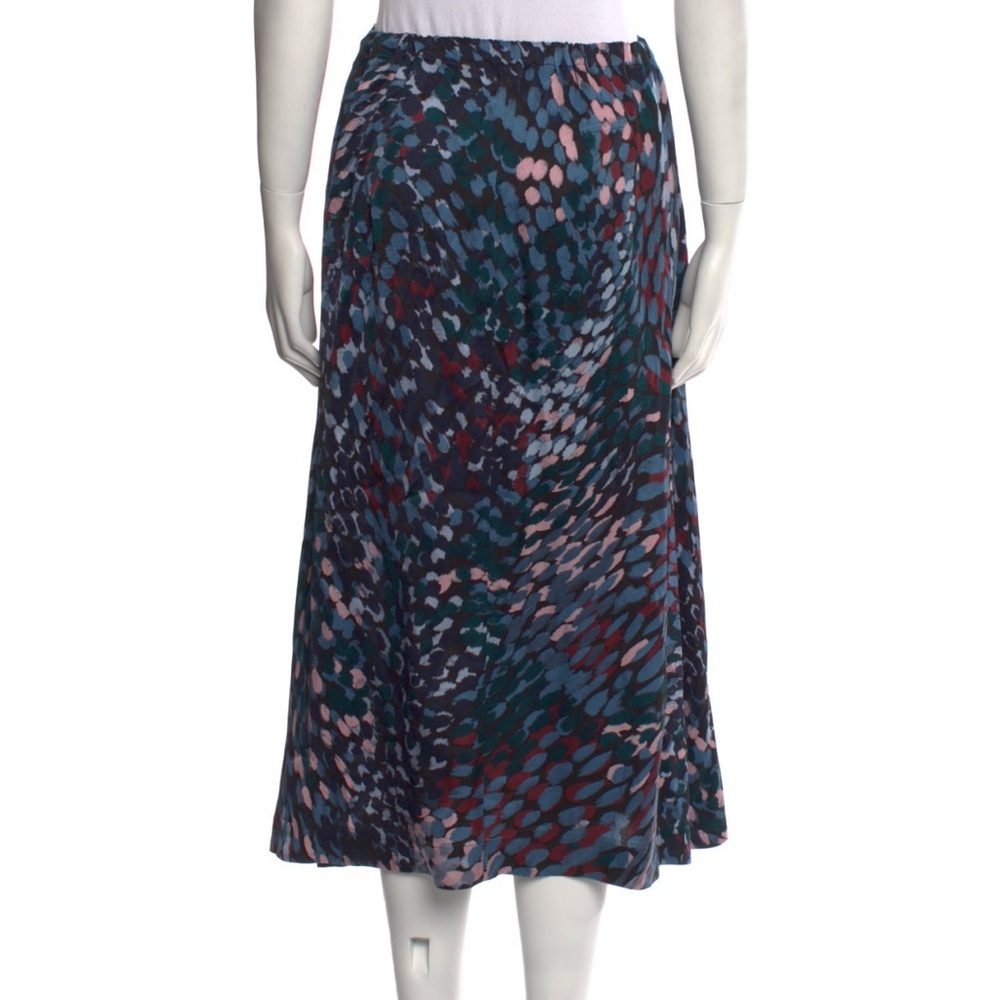 Altuzarra Blue Green Midi A-Line Skirt